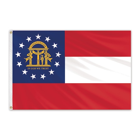 Global Flags Unlimited Georgia Outdoor Nylon Flag 4'x6' 200856